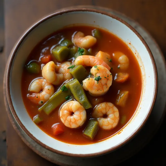 Roux-Based Authentic Seafood Gumbo with Okra