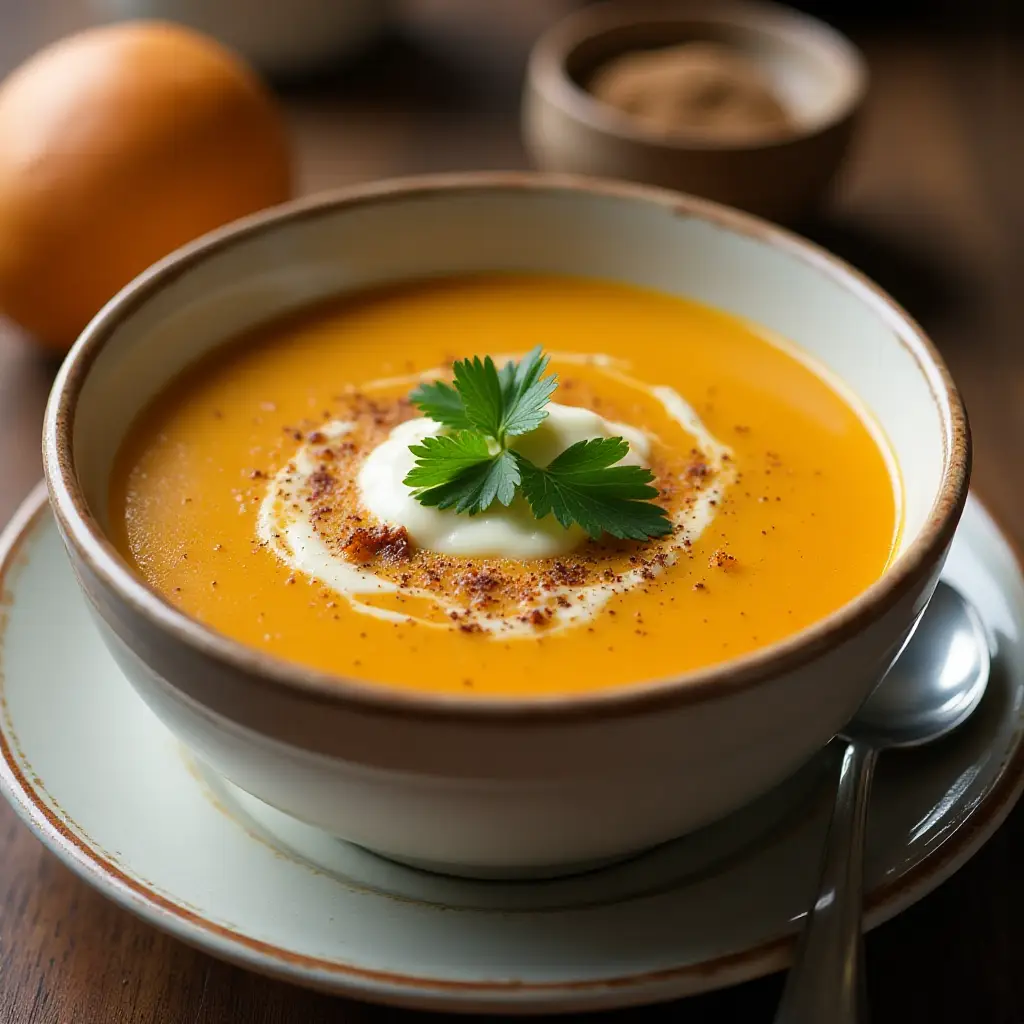 Butternut and Acorn Squash Soup