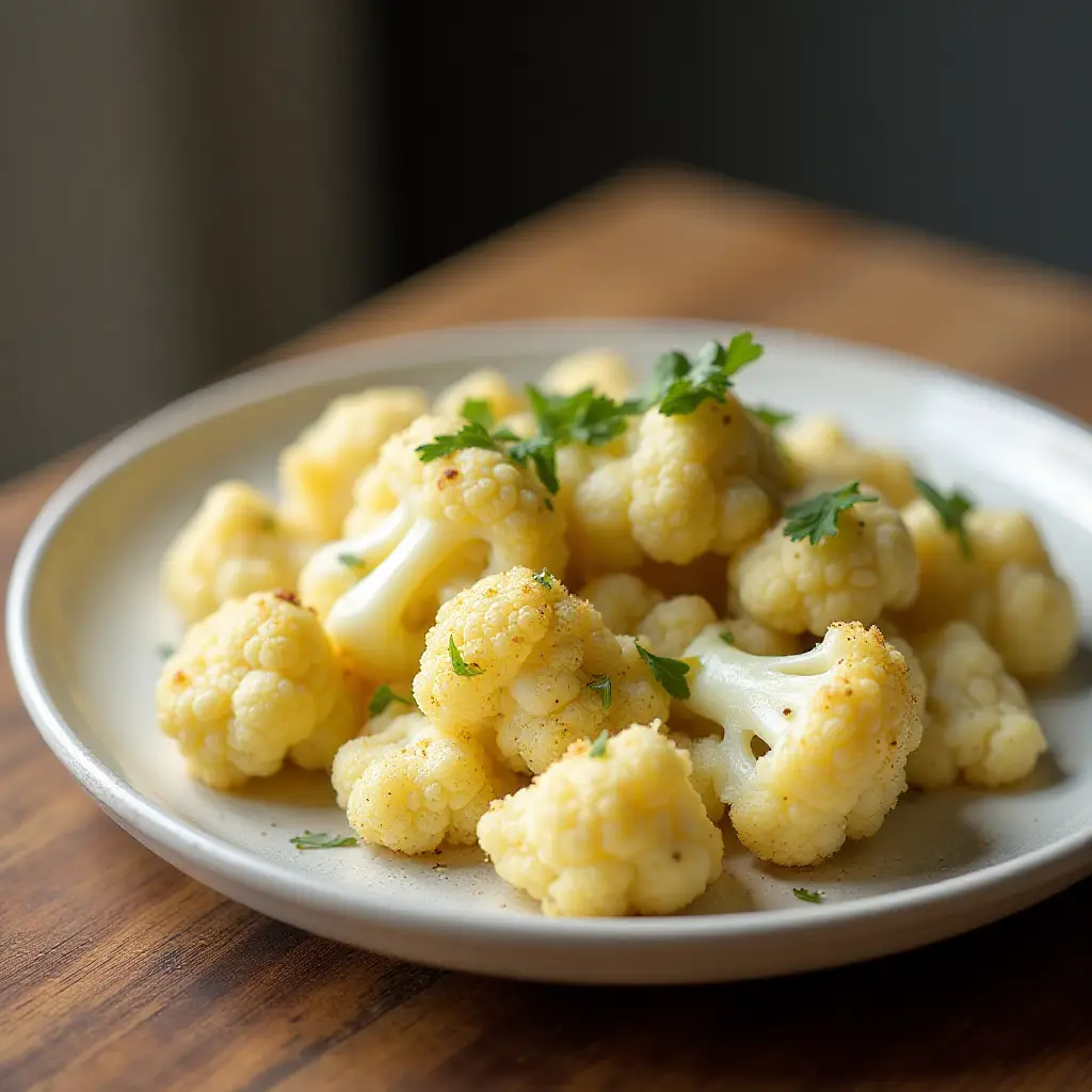 Roasted Cauliflower with Alfredo Sauce