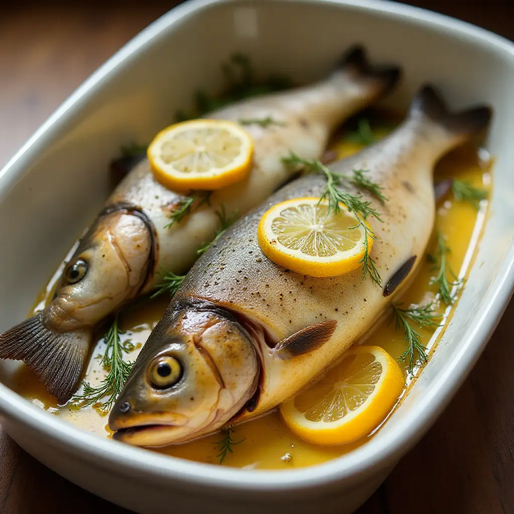 Baked Fresh Rainbow Trout