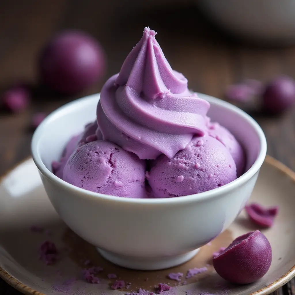 3 Ingredient Ube Ice Cream