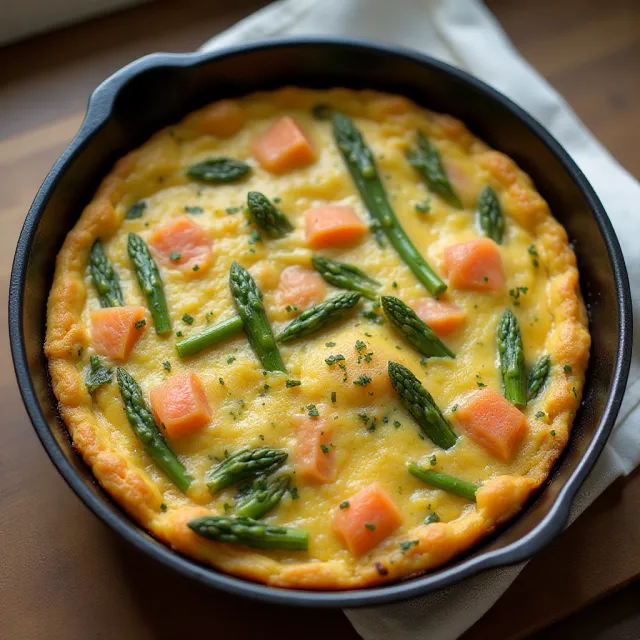 Smoked Salmon-Asparagus Frittata