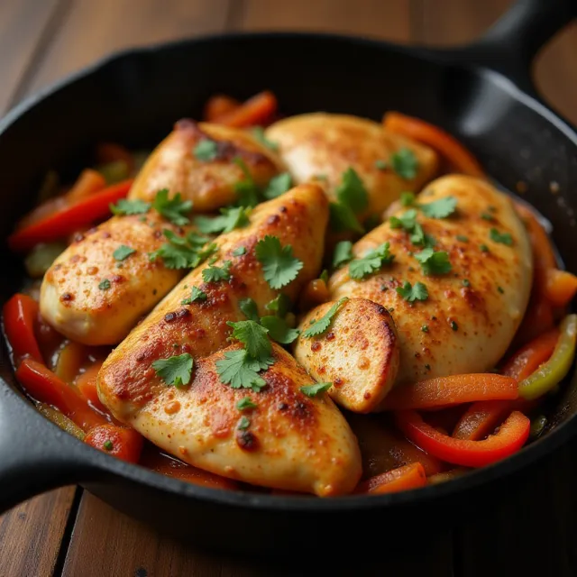 Cast Iron Chicken Fajitas