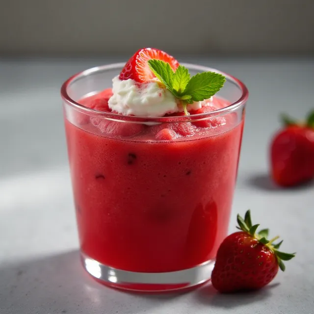 Fresh Strawberry Granita
