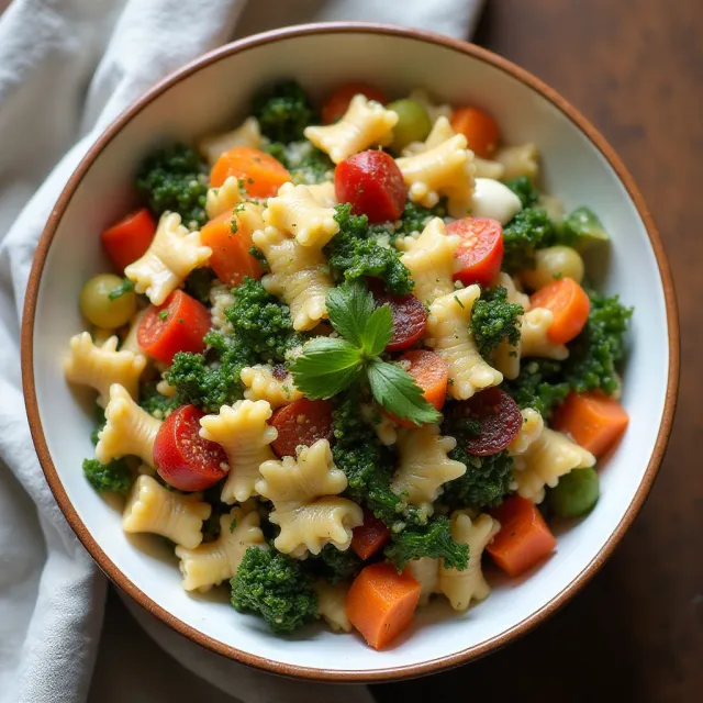 Marinated Fall Vegetable Pasta Salad