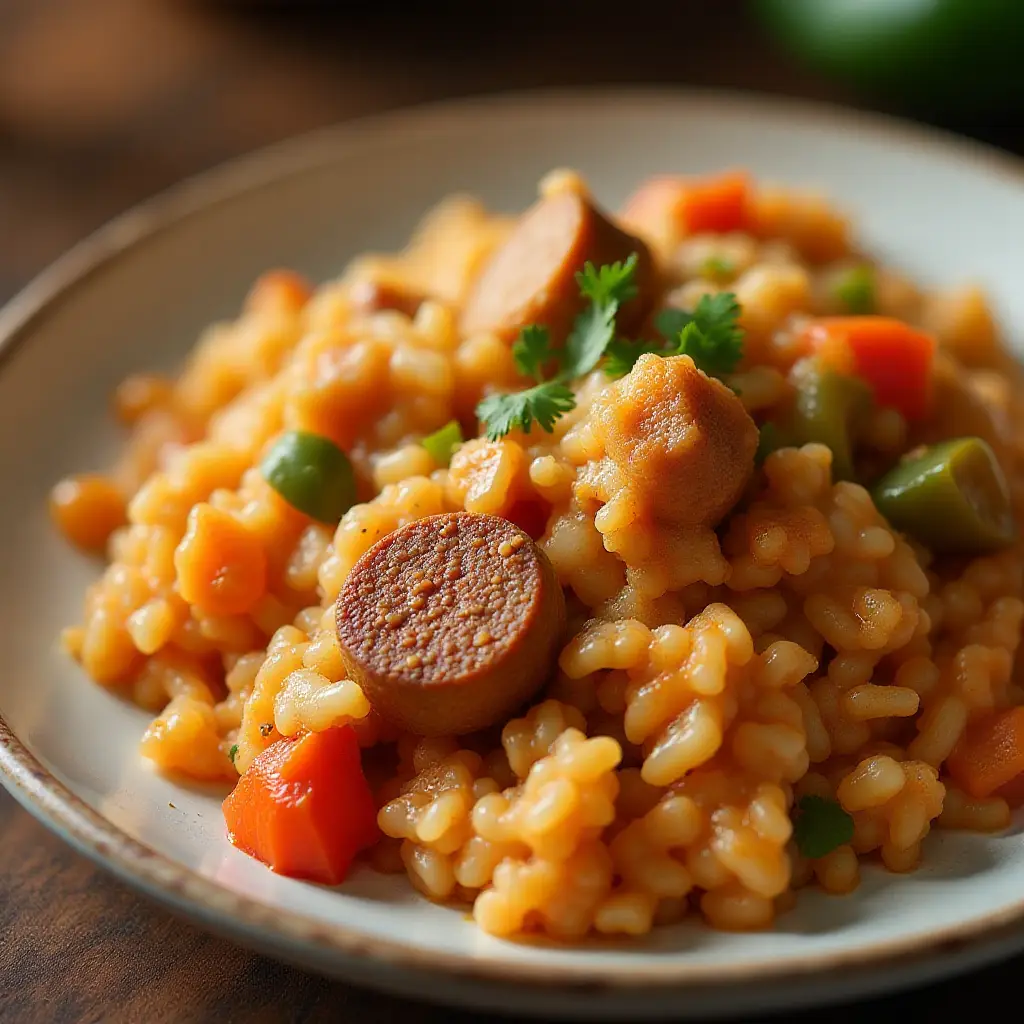 Spicy Sausage and Rice Casserole