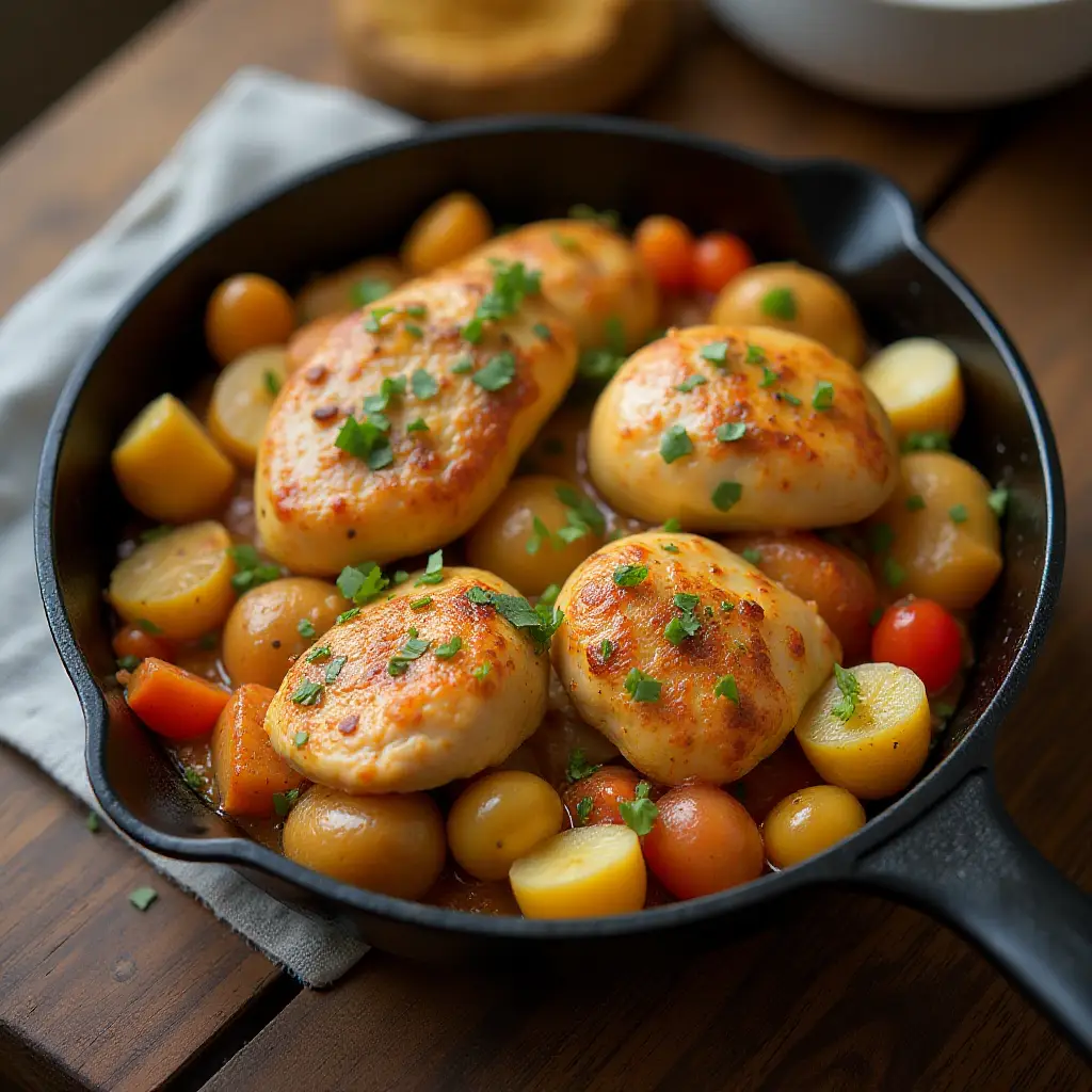 One Pan Potatoes & Chicken