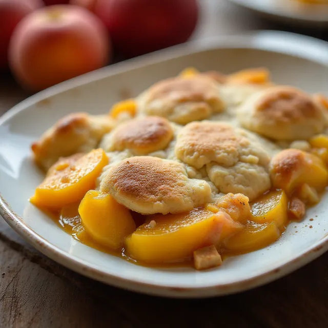 Butter Biscuit Peach Cobbler