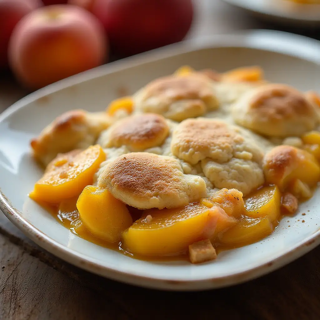 Butter Biscuit Peach Cobbler