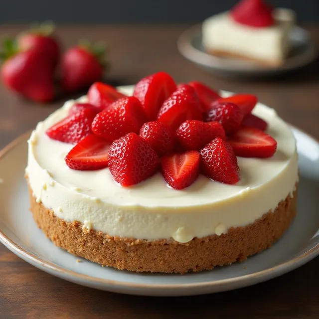 No Bake Sugar Free Strawberry Cheesecake