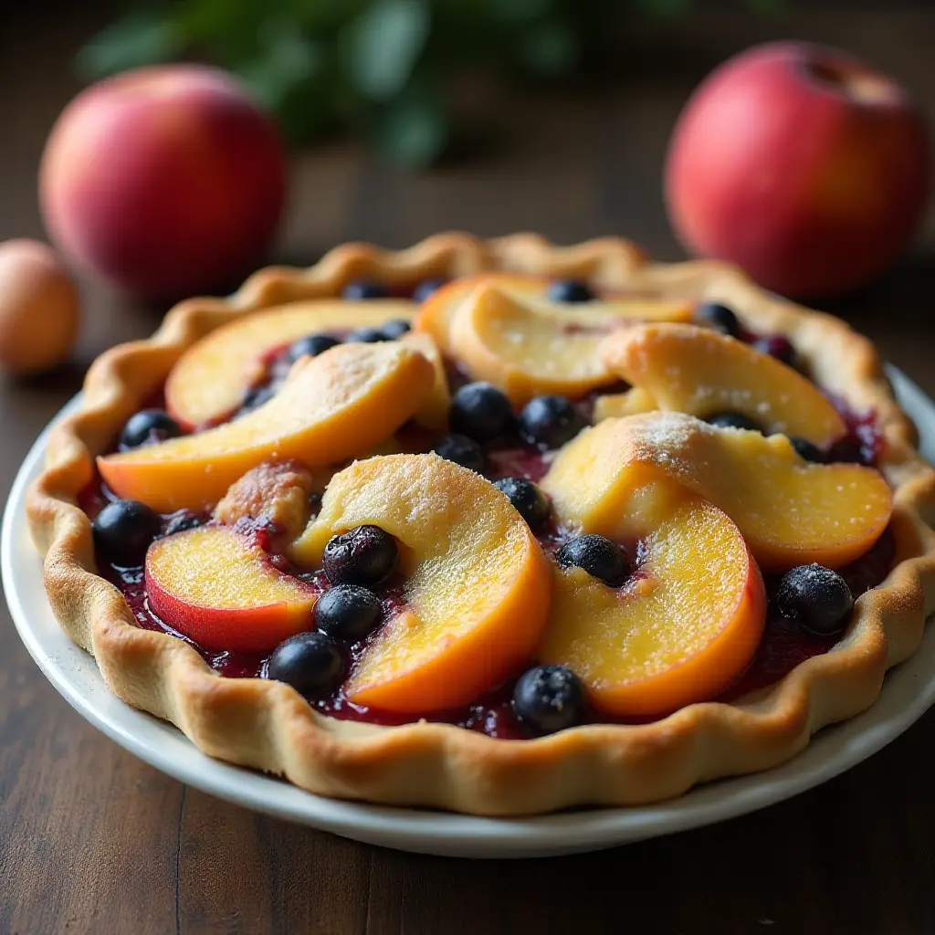 Peach Blueberry Pie