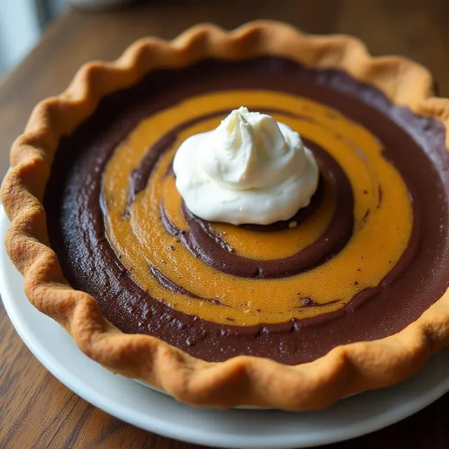 Marbled Chocolate Pumpkin Pie