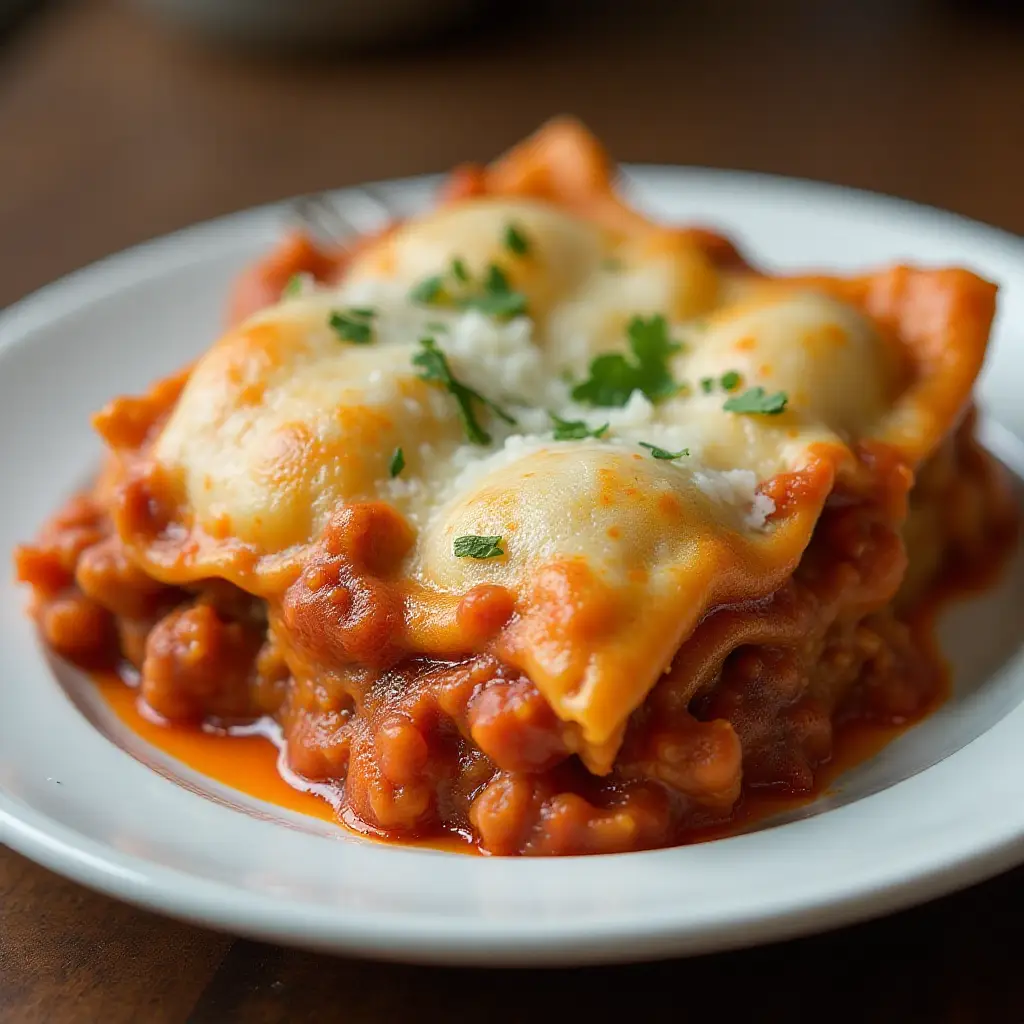 Beefy Baked Ravioli
