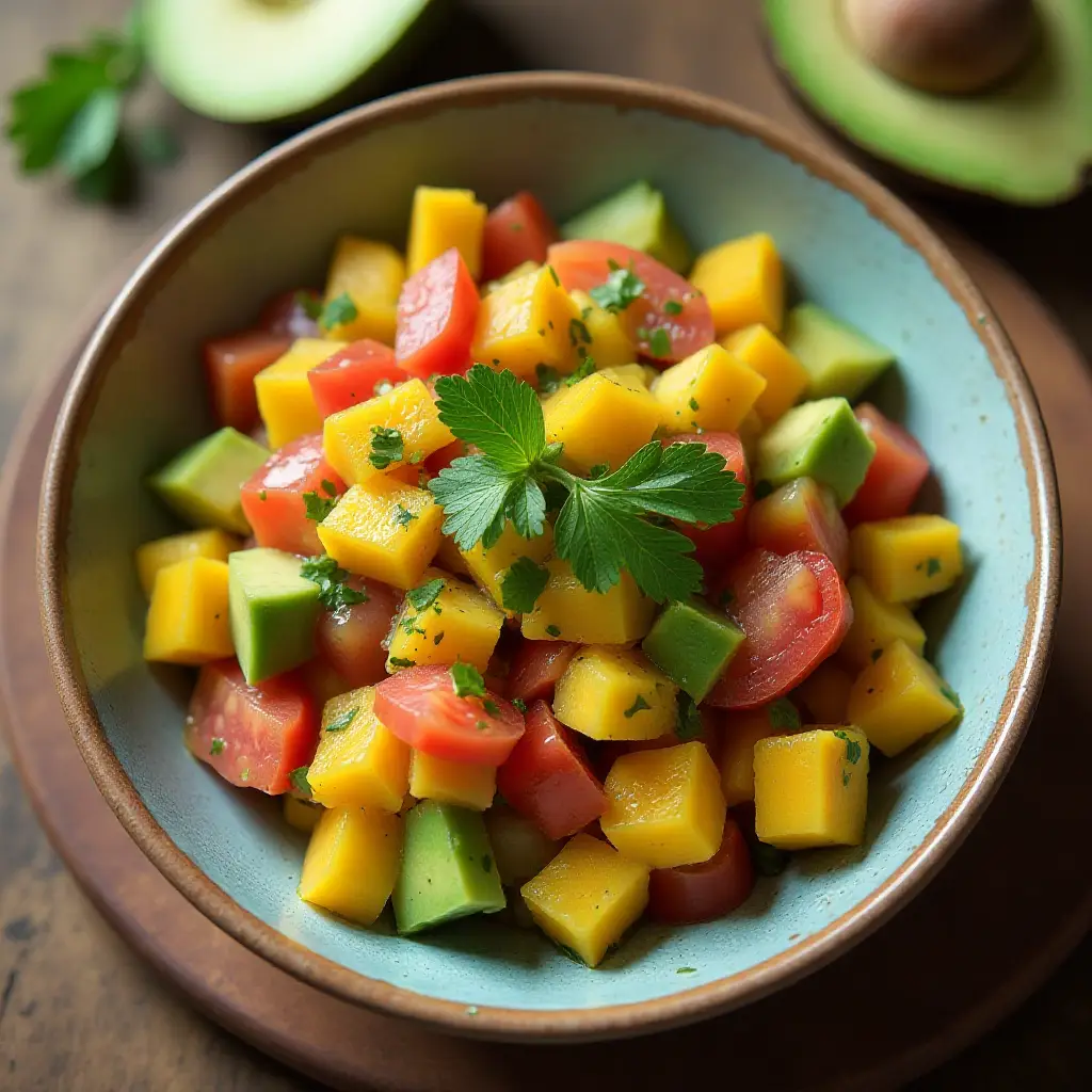 Avocado, Tomato and Mango Salsa