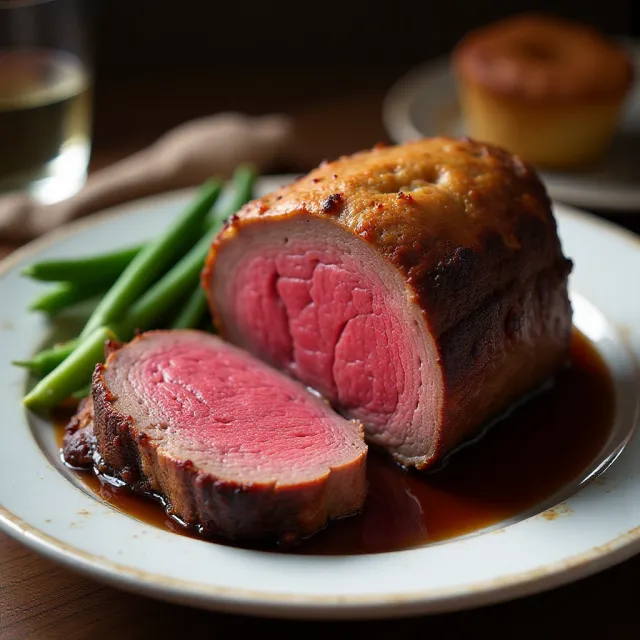 Prime Rib Au Jus with Yorkshire Pudding