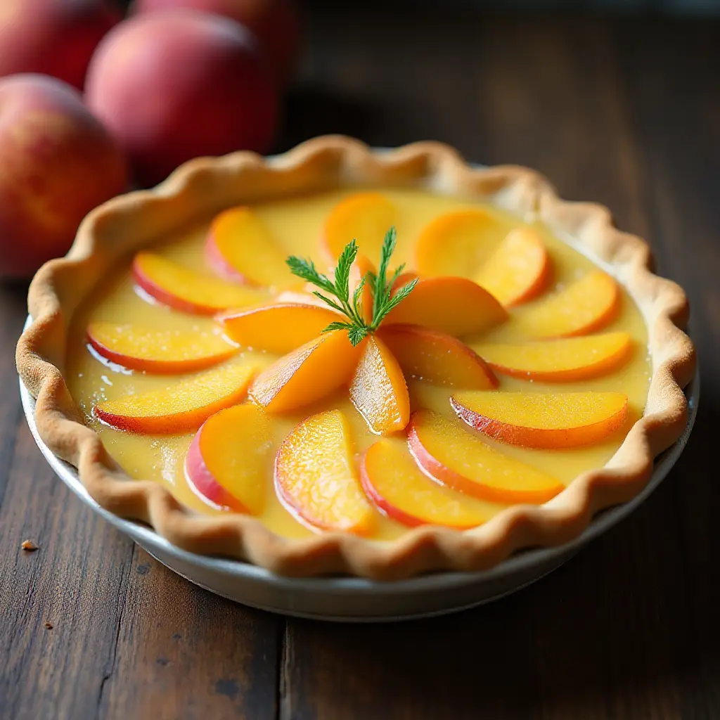 Peach Custard Pie