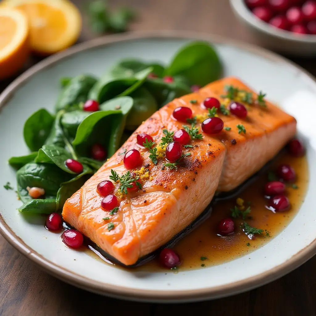 Pomegranate Glazed Salmon