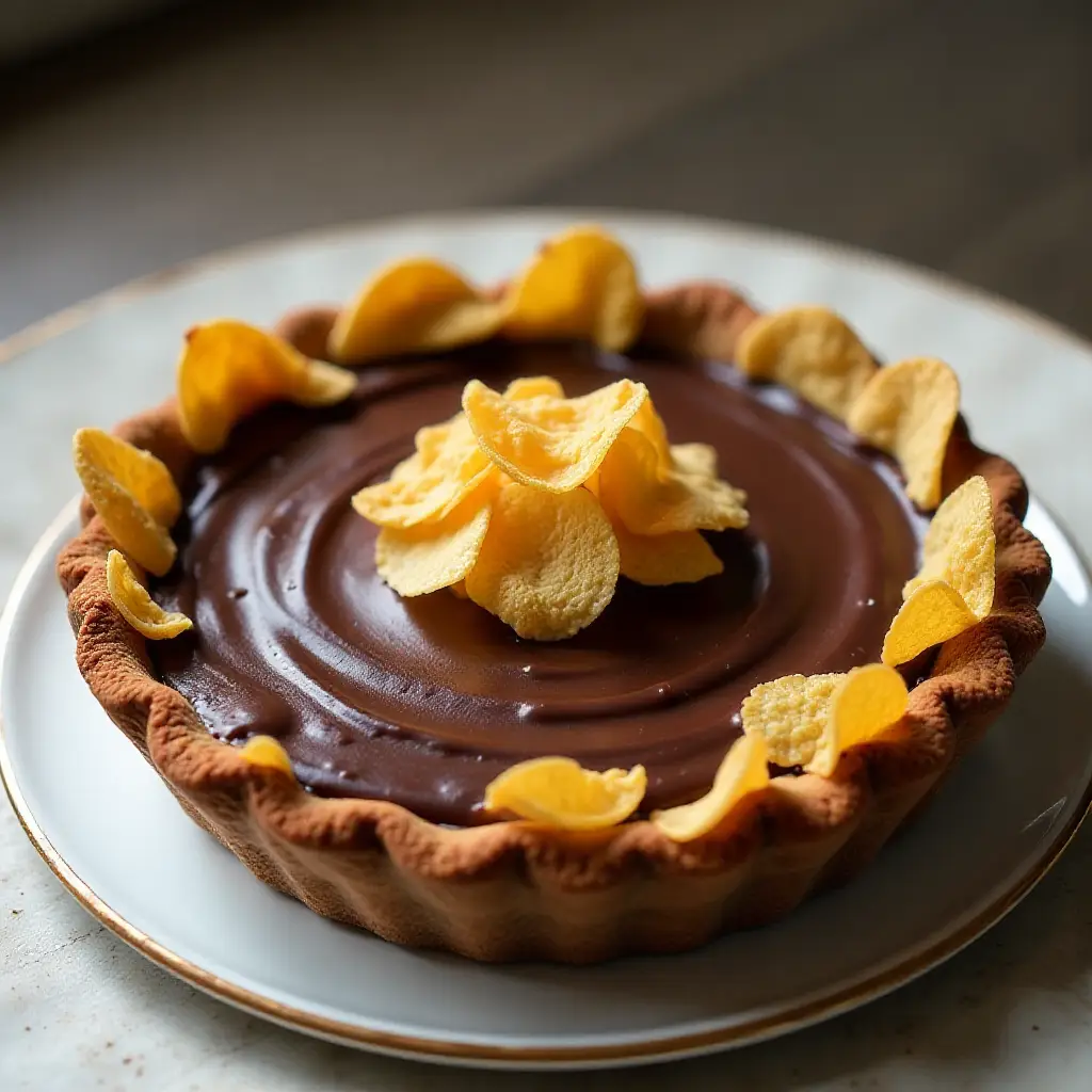 Chocolate Potato Chip Pie