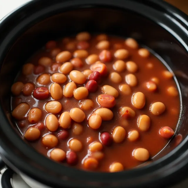 Slow Cooker Homemade Beans