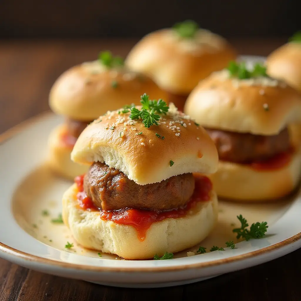 Meatball-Stuffed Garlic Bread Sliders