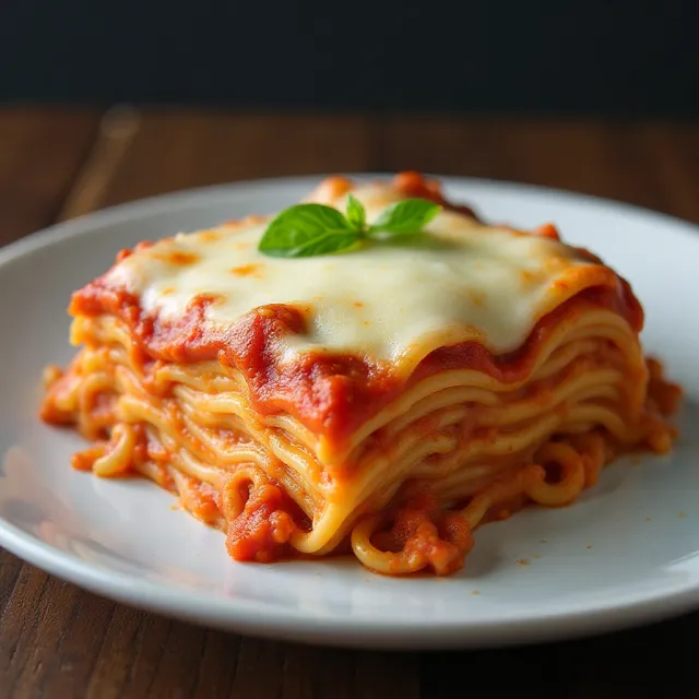 Leftover Spaghetti Lasagna