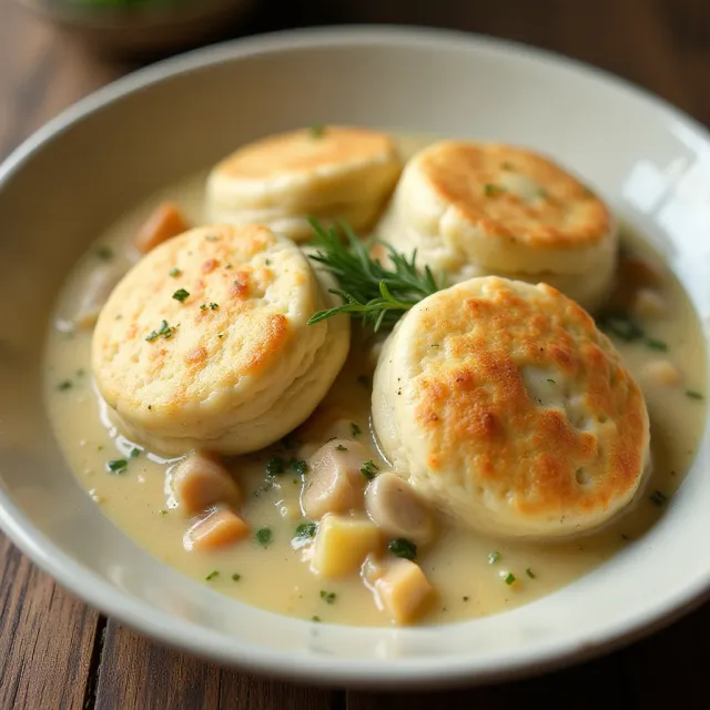 Slow Cooker Creamy Chicken and Dumplings