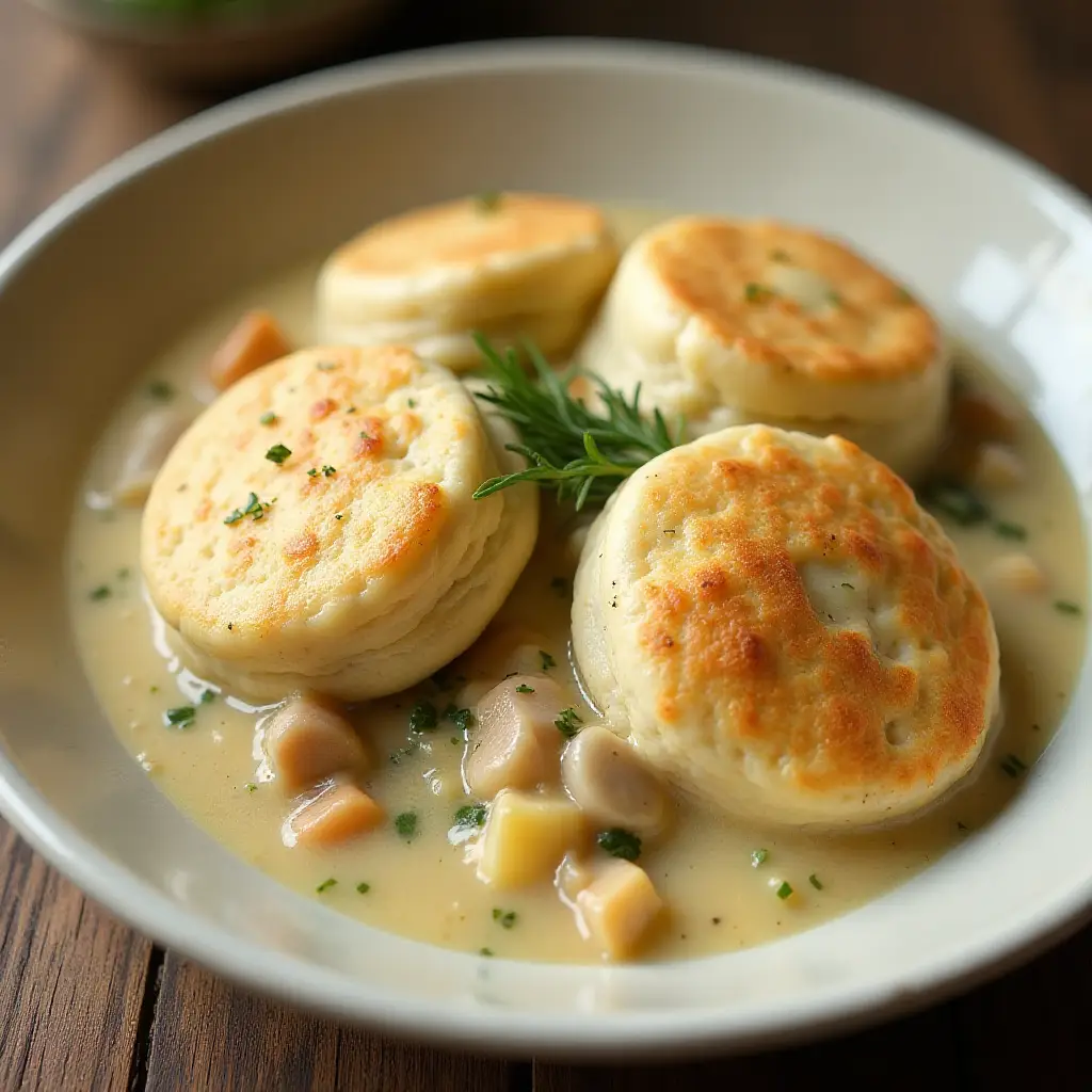 Slow Cooker Creamy Chicken and Dumplings