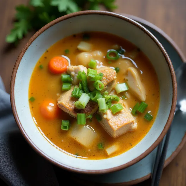 Leftover Roast Chicken Coconut Soup