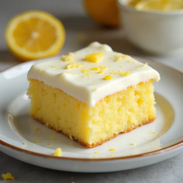 Lemon Fluff Snack Cake