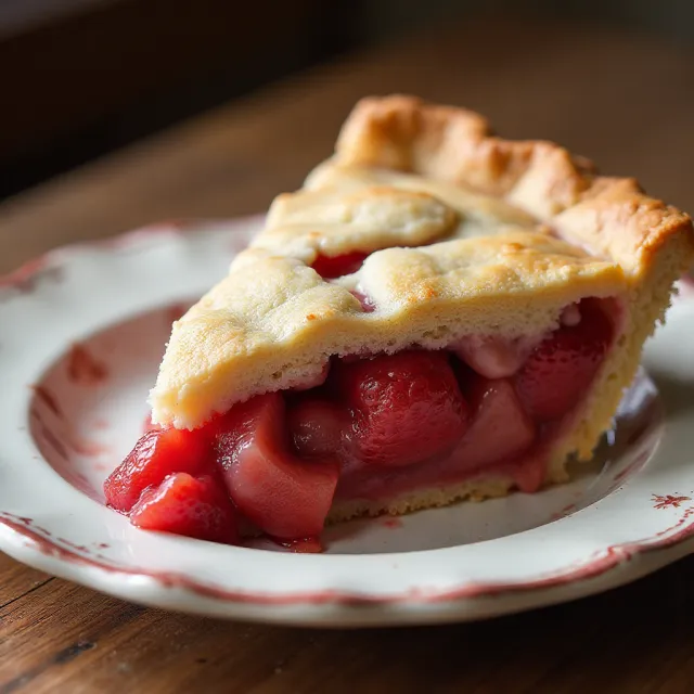 Grandma's Strawberry Rhubarb Pie
