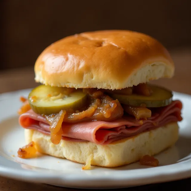 Bologna Sliders with Fried Onions