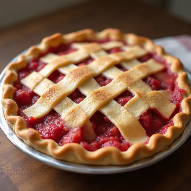 Summer Strawberry Rhubarb Pie