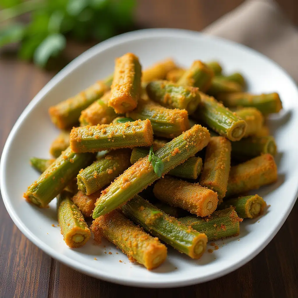 Kurkuri Bhindi (Crispy Okra) in the Air Fryer