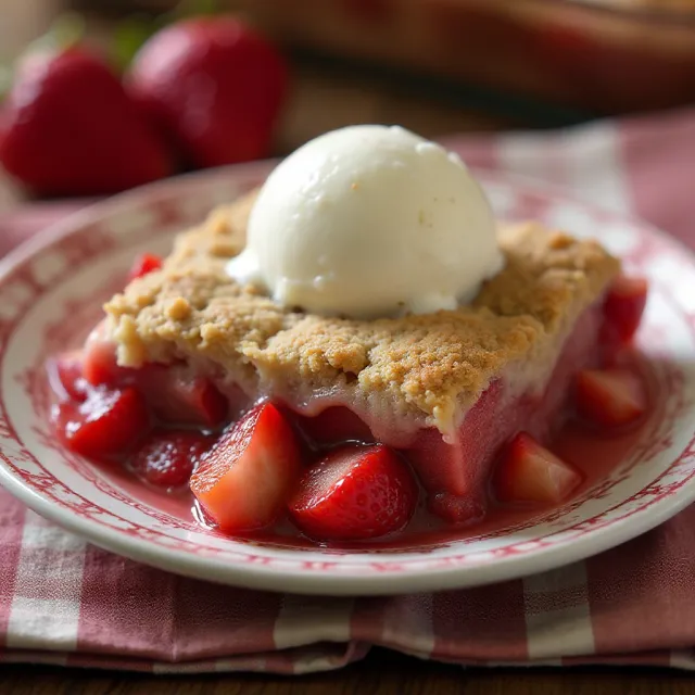 Strawberry Rhubarb Cobbler