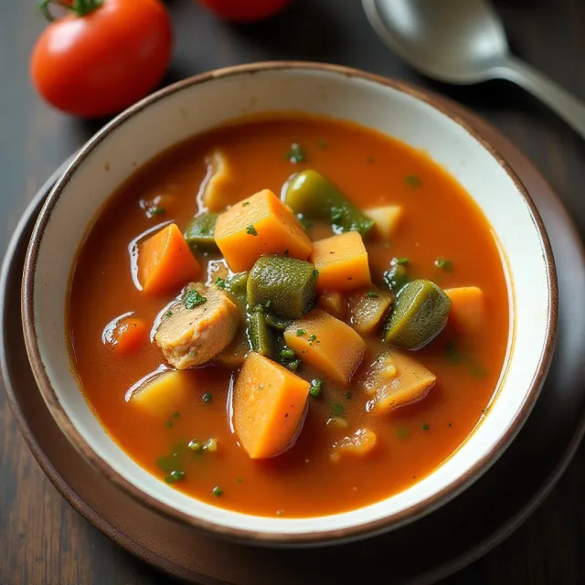 Zimbabwean Chicken and Vegetable Soup