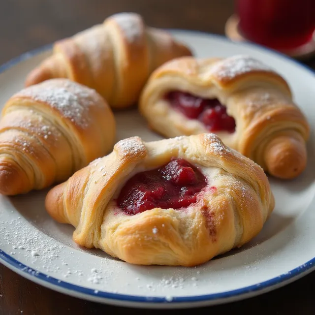 Raspberry Pain au Chocolat (Raspberry Chocolate Croissants)