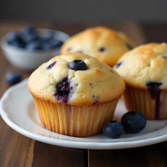 Blueberry Cream Muffins
