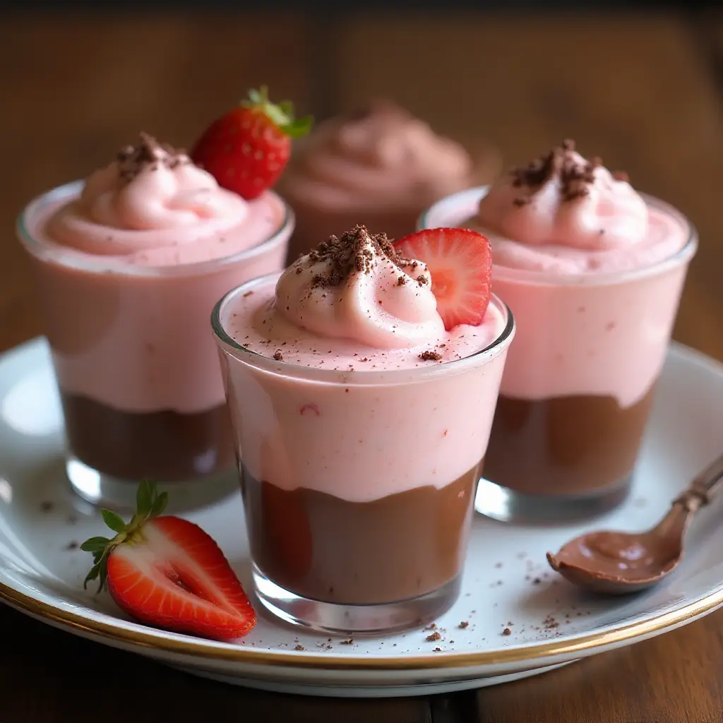 Chocolate-Strawberry-Baileys® Pudding Shots