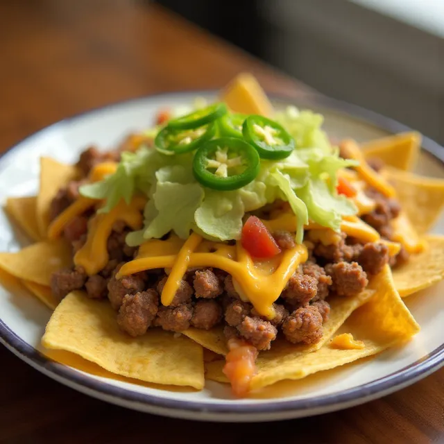 Vegetarian Nachos Supreme