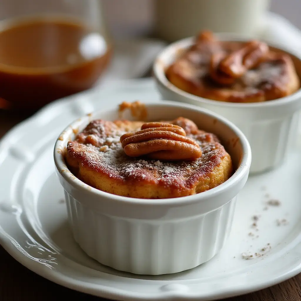 Individual Bourbon-Pecan French Toast Bakes