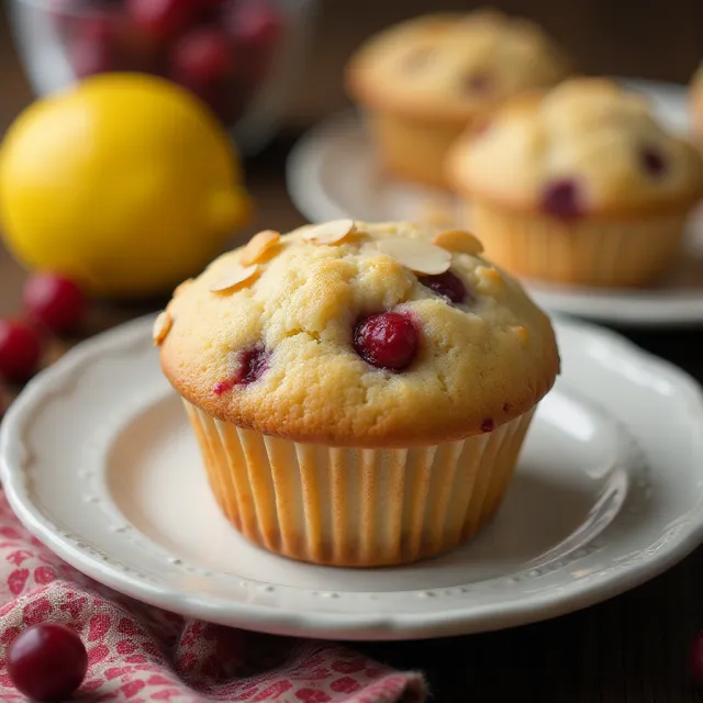 Lemon Cranberry Muffins