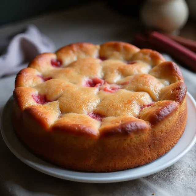 German Rhubarb Almond Cake