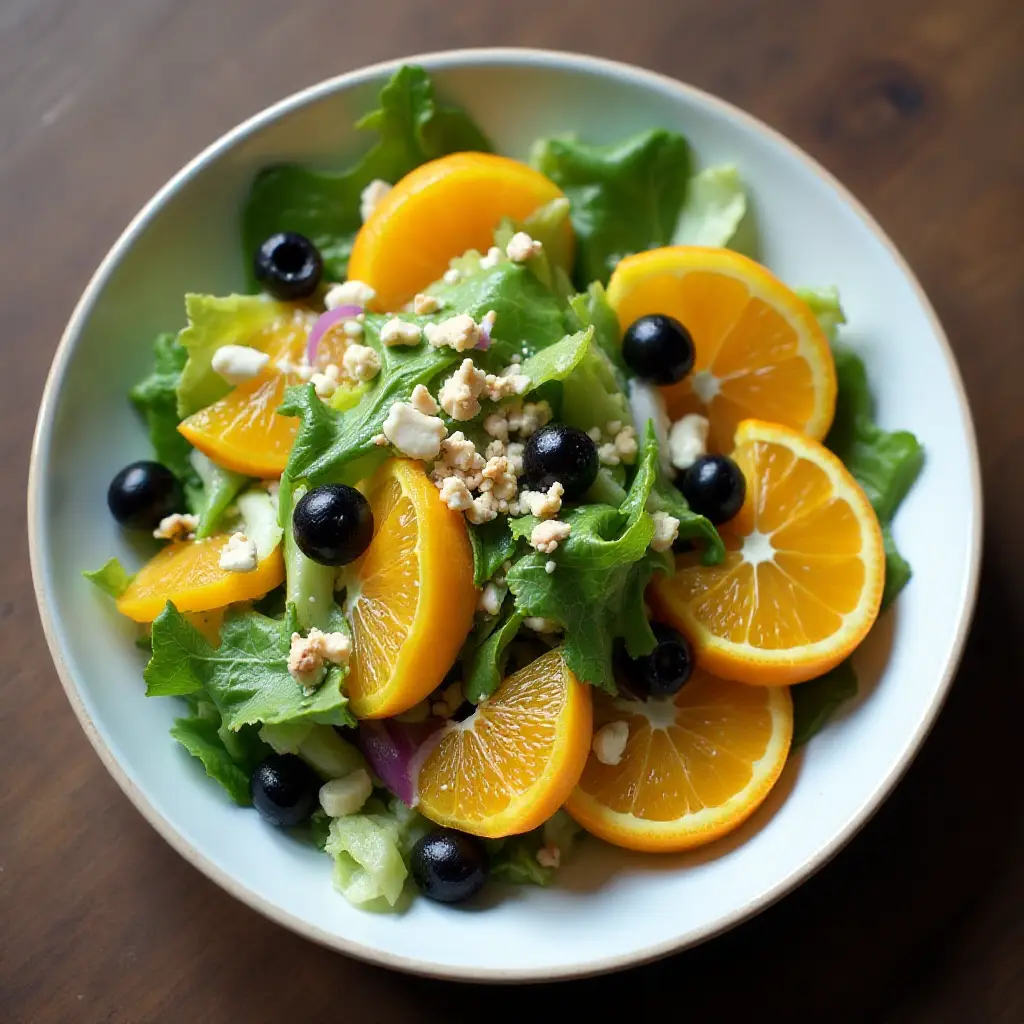 Romaine Salad with Orange and Olives