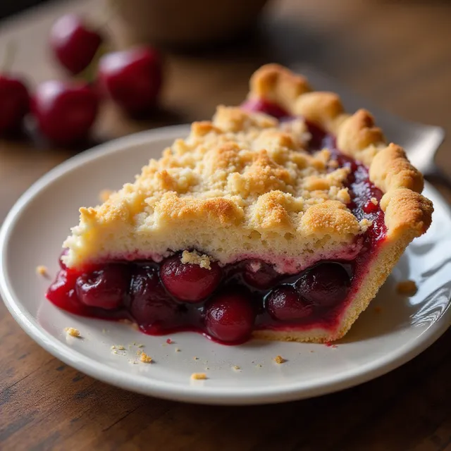 Coconut Streusel Cherry Pie
