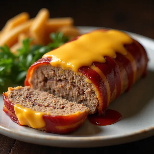 Dad's Cheesy Bacon Wrapped Meat Loaf