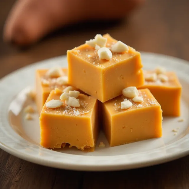 Salted Cashew Sweet Potato Fudge
