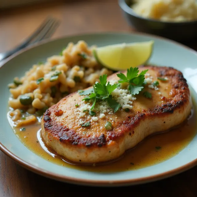 Pork Chops with Hatch Green Chili Sauce