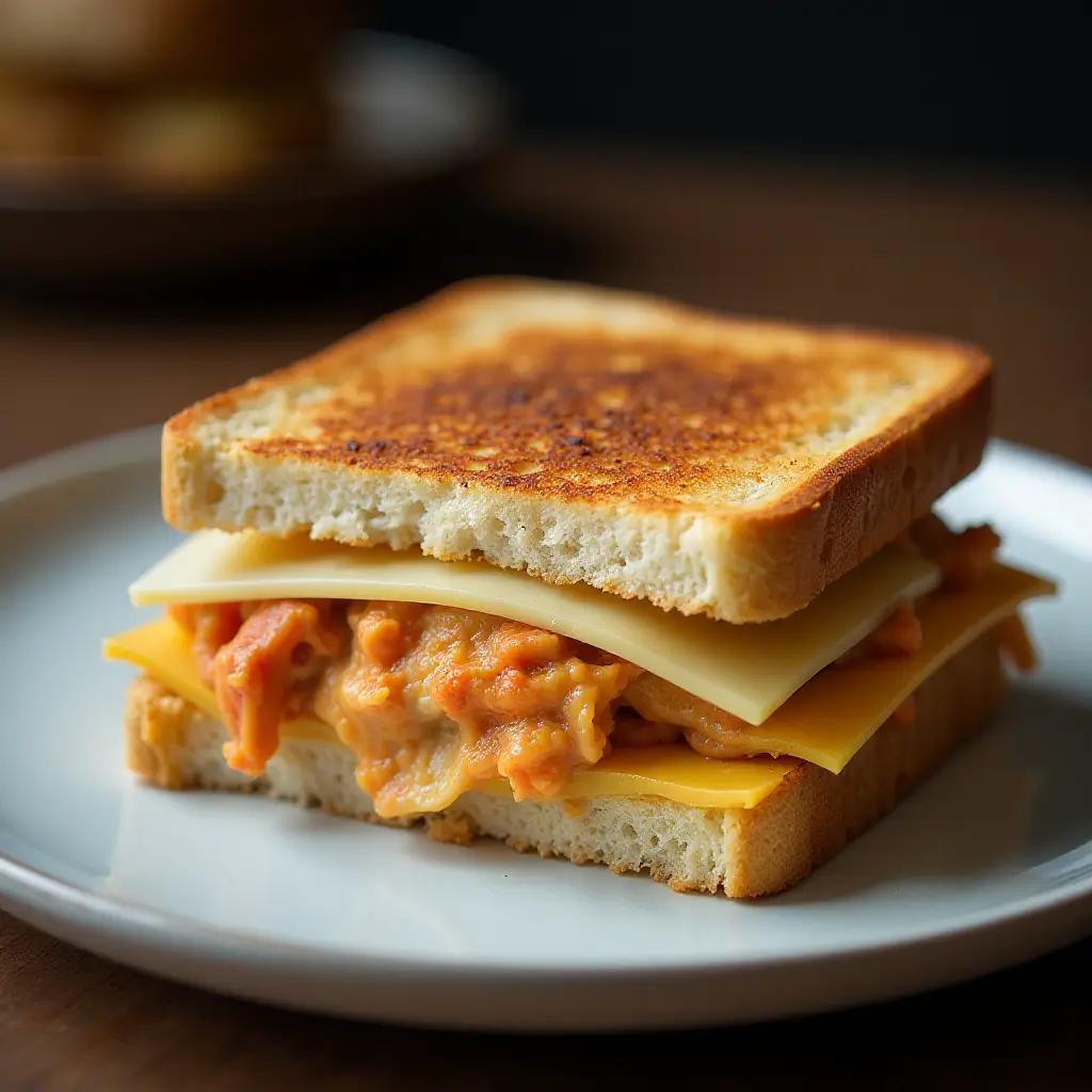 Kimchi Chicken Melt Sandwich