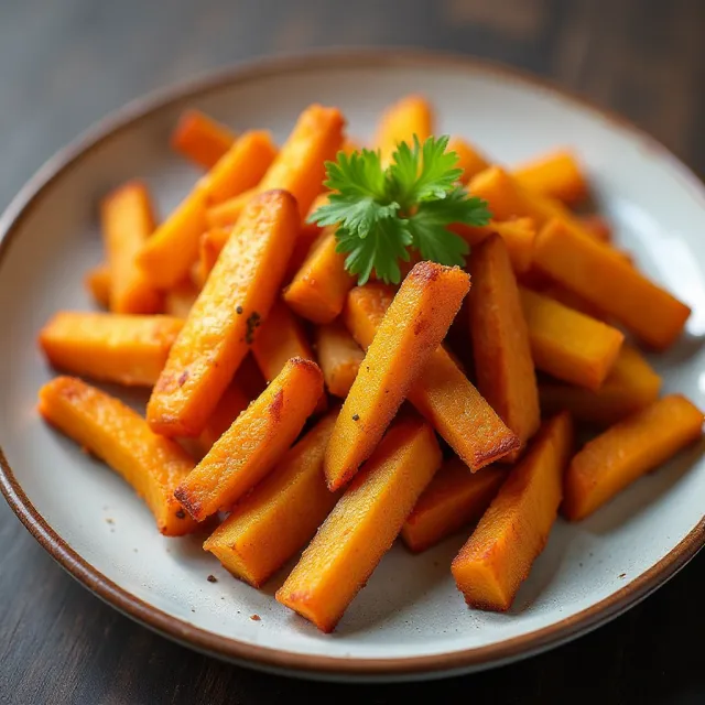 Sweet and Spicy Air Fryer Butternut Squash Fries