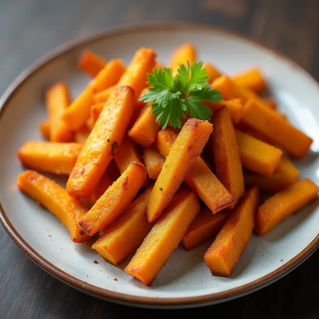 Sweet and Spicy Air Fryer Butternut Squash Fries